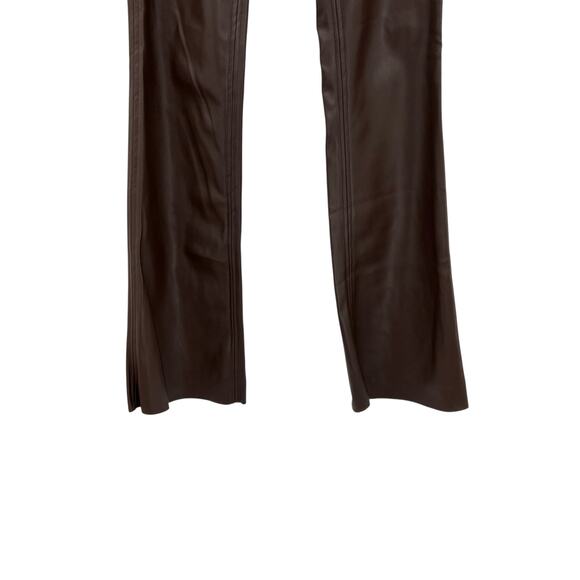 I.Am.Gia Estyn Pants Faux Leather Flare Bootcut Low Rise Brown Size XXS - Picture 6 of 13